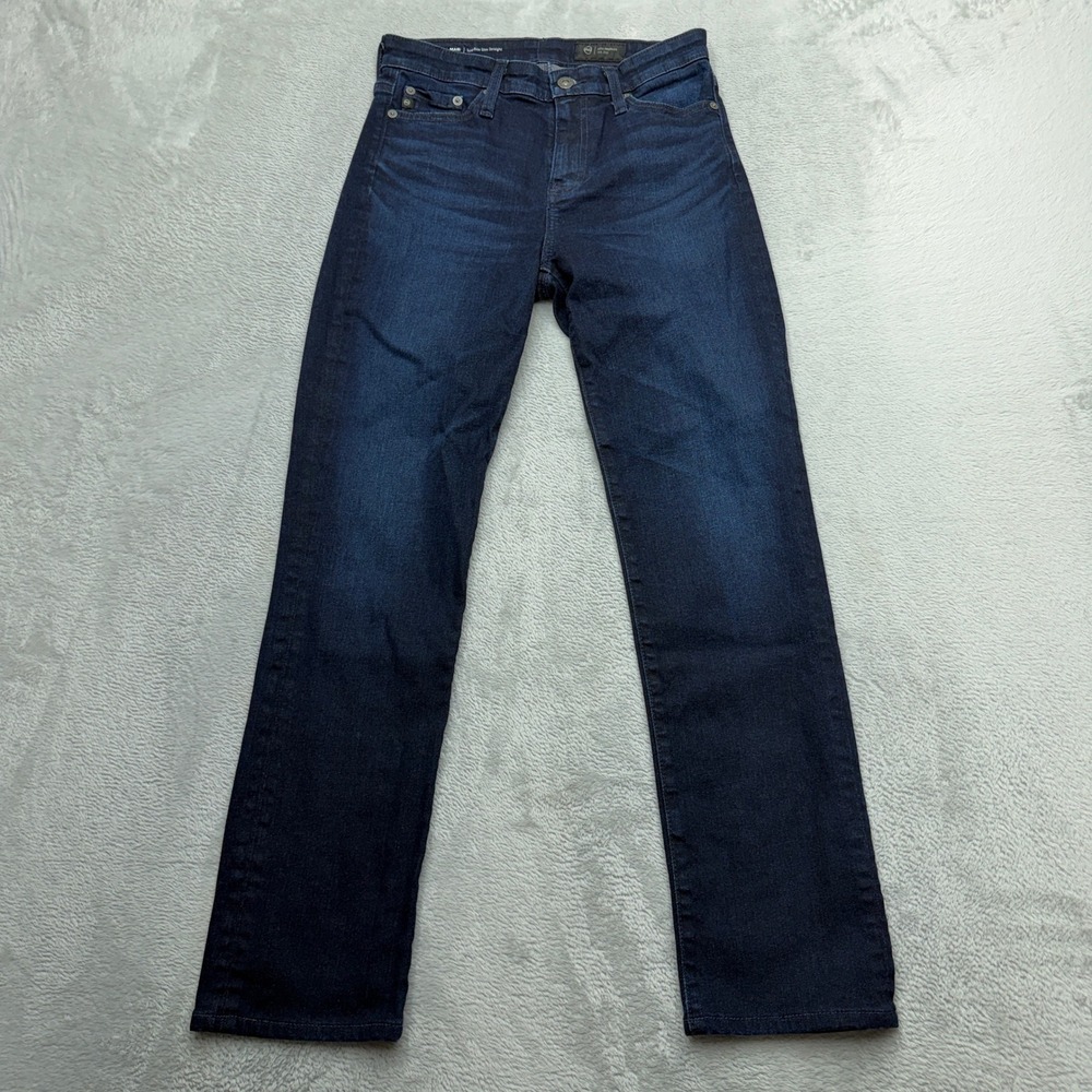AG Adriano Goldschmied Jeans Womens 25 Blue Mari Mid-Rise Slim Straight Japanese
